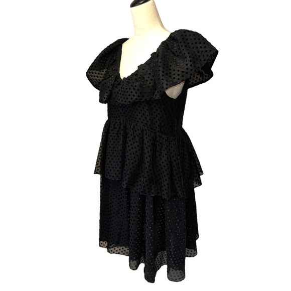 Ganni Black Textured Mini Dress - Picture 10 of 15